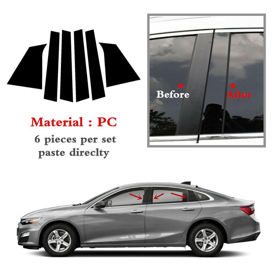 6pc Set Door Trim Pillar Posts Gloss Black Cover Fit For Chevrolet Malibu 2016-2021
6pc Set Door Trim Pillar Posts Gloss Black Cover Fit For Chevrolet Malibu 2016-2021
