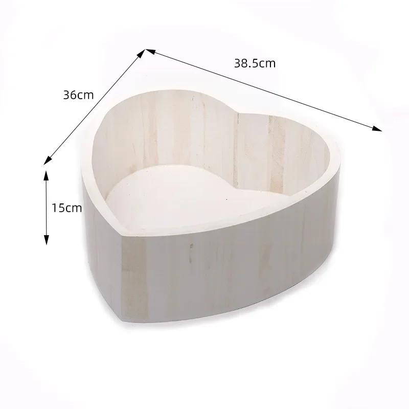 Minimalist Wooden Heart-shaped Box Newborn Baby Photo Props Container Full Moon Infant Modeling Shooting Studio Props Container Size fits all&other білий
Minimalist Wooden Heart-shaped Box Newborn Baby Photo Props Container Full Moon Infant Modeling Shooting Studio Props Container Size fits all&other білий