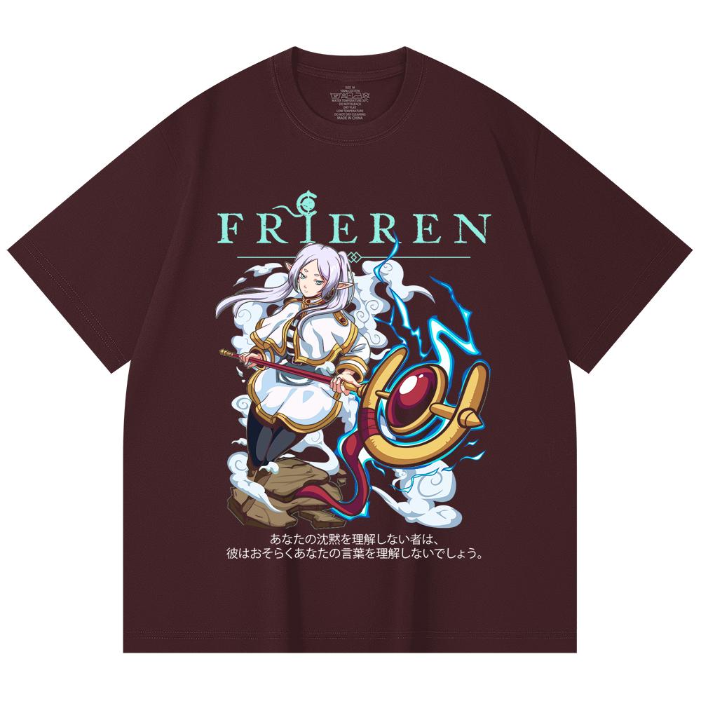 230 Gsm 100% Cotton Frieren V5 Print Unisex Heavy Cotton T Shirt 2XL вина червоного кольору
230 Gsm 100% Cotton Frieren V5 Print Unisex Heavy Cotton T Shirt 2XL вина червоного кольору