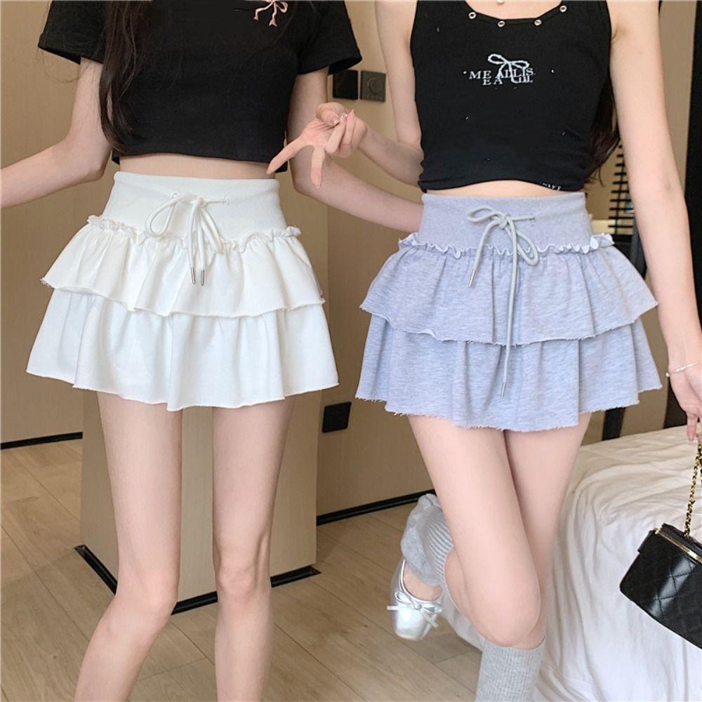 Tiered Ruffle Short Mini Skirt Elastic Pleated Mini Skirts High Waist A-line Skirt School Girl L білий
Tiered Ruffle Short Mini Skirt Elastic Pleated Mini Skirts High Waist A-line Skirt School Girl L білий