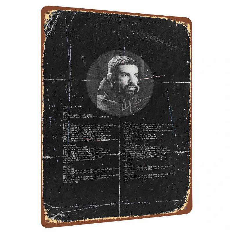 Drake Gods Plan Lyric Art Custom Metal Wall Decor Music Poster for Bedroom Living Room 20x30cm(7.8x11.8inch)
Drake Gods Plan Lyric Art Custom Metal Wall Decor Music Poster for Bedroom Living Room 20x30cm(7.8x11.8inch)