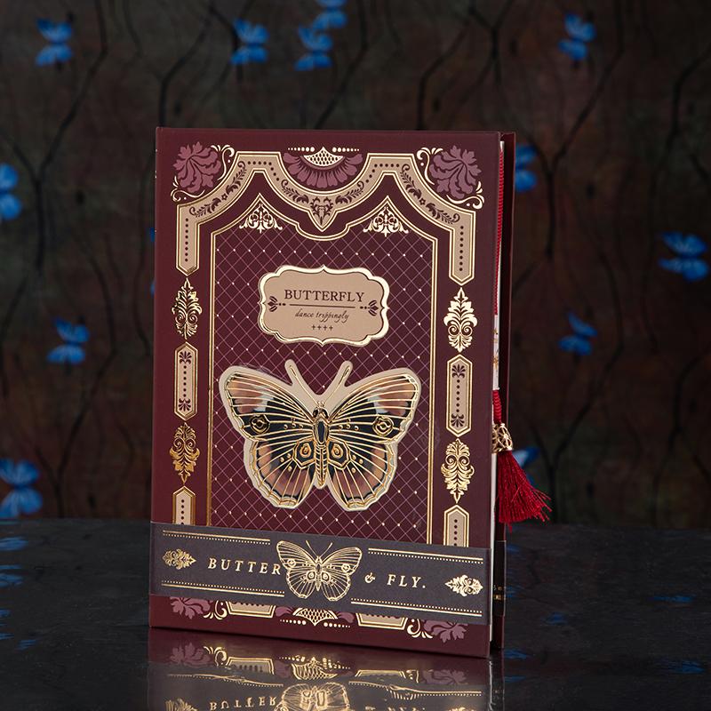 Classic Retro Gothic Butterfly Limited Magnetic Buckle Hot Stamping and Thickened Notebook for Students and Art Lovers
Classic Retro Gothic Butterfly Limited Magnetic Buckle Hot Stamping and Thickened Notebook for Students and Art Lovers