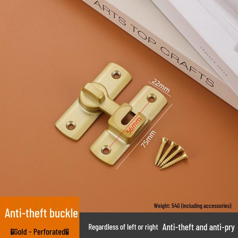 Aluminum Alloy 90°/180° No-Drill Anti-Theft Door Latch for Bathroom.
Aluminum Alloy 90°/180° No-Drill Anti-Theft Door Latch for Bathroom.