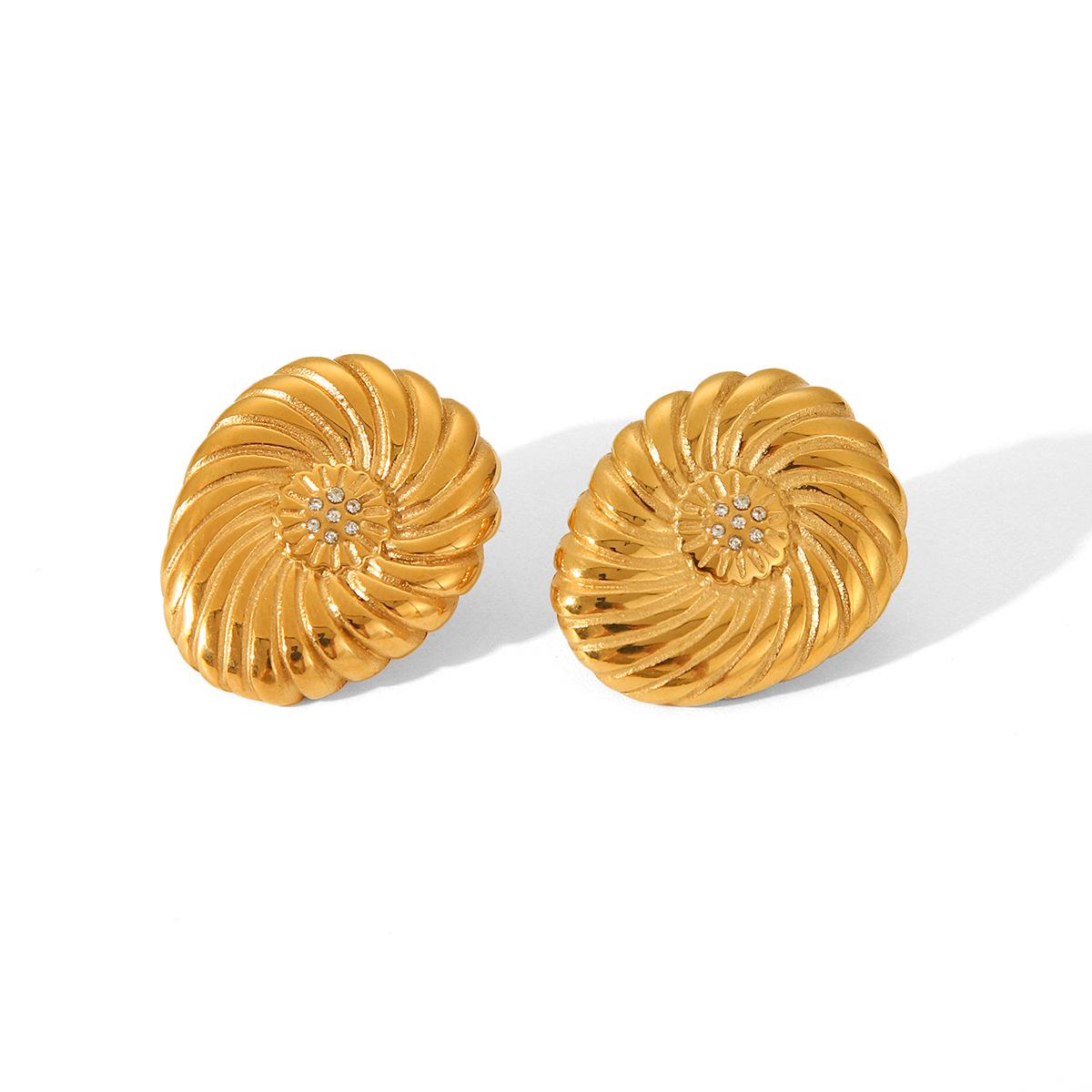 Exclusive 18k Gold Stainless Steel Threaded Diamond-set Earrings, Women s Fashion High-end Ear Jewelry
Exclusive 18k Gold Stainless Steel Threaded Diamond-set Earrings, Women s Fashion High-end Ear Jewelry