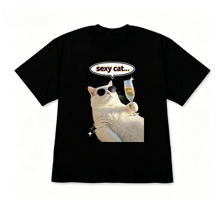 Funny Cat Graphic ShortSleeve Cool Cat Tshirt Versatile Casual Black Top Humorous Crew Neck Tee for Streetwear for Women Unisex S
Funny Cat Graphic ShortSleeve Cool Cat Tshirt Versatile Casual Black Top Humorous Crew Neck Tee for Streetwear for Women Unisex S