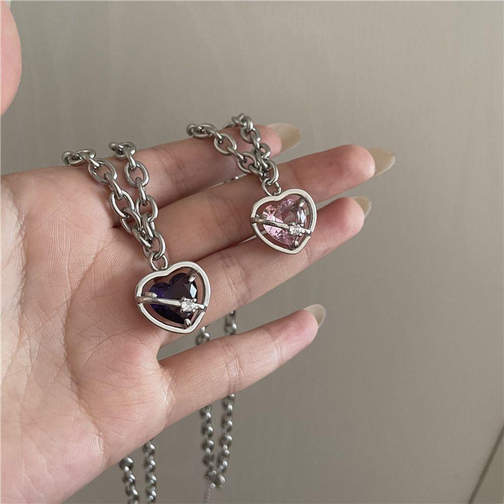 Steel Korean Style Necklace Women Jewelry Accessories Titanium Steel Love Crystal Necklace
Steel Korean Style Necklace Women Jewelry Accessories Titanium Steel Love Crystal Necklace