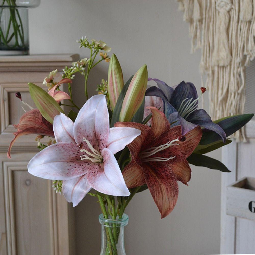 2Heads Fake Flower Real Touch Artificial Bouquet Artificial Lilies Flowers Home Decoration фіолетовий
2Heads Fake Flower Real Touch Artificial Bouquet Artificial Lilies Flowers Home Decoration фіолетовий
