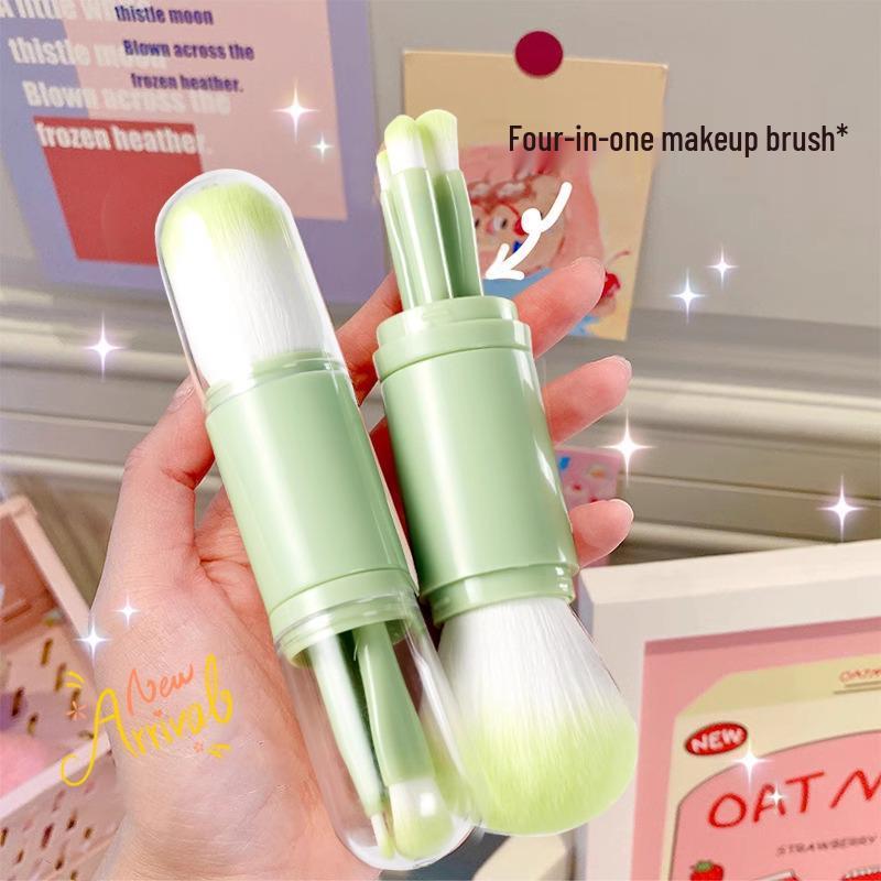 Retractable 4-in-1 Double-Ended Makeup Brush: Eyeshadow, Blush, and Setting Tool with Lid
Retractable 4-in-1 Double-Ended Makeup Brush: Eyeshadow, Blush, and Setting Tool with Lid