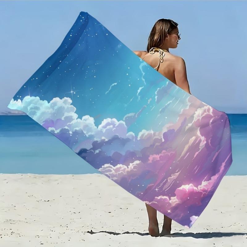 a Beach Towel Featuring a Dreamy Sky Interwoven with Stars and Colorful Clouds. Soft and Skin-friendly, Lint-free, Easy to Clean W40*H60(CM)
a Beach Towel Featuring a Dreamy Sky Interwoven with Stars and Colorful Clouds. Soft and Skin-friendly, Lint-free, Easy to Clean W40*H60(CM)