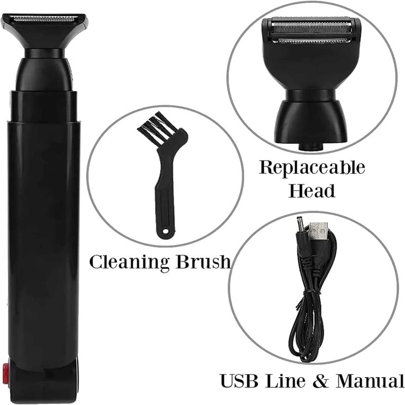 Электрическая бритва для спины 2в1 триммер для волос на лице бритва перезаряжаемая складная ручка удаление волос на спине мужской триммер для тела подарок отцу