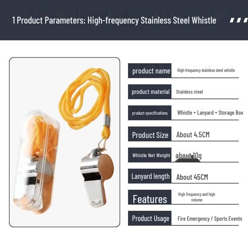 Trelay Stainless Steel Super Loud Whistle with Lanyard
Trelay Stainless Steel Super Loud Whistle with Lanyard