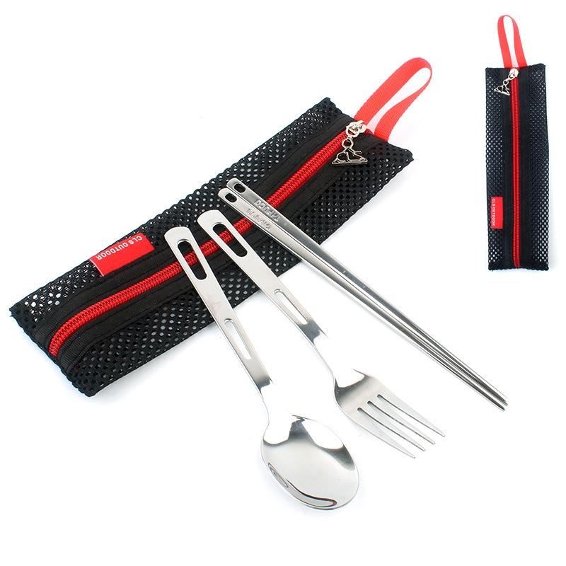3PCS/SET Outdoor Tableware Set Camping Stainless Steel Chopsticks Spoon Fork Set чорний
3PCS/SET Outdoor Tableware Set Camping Stainless Steel Chopsticks Spoon Fork Set чорний