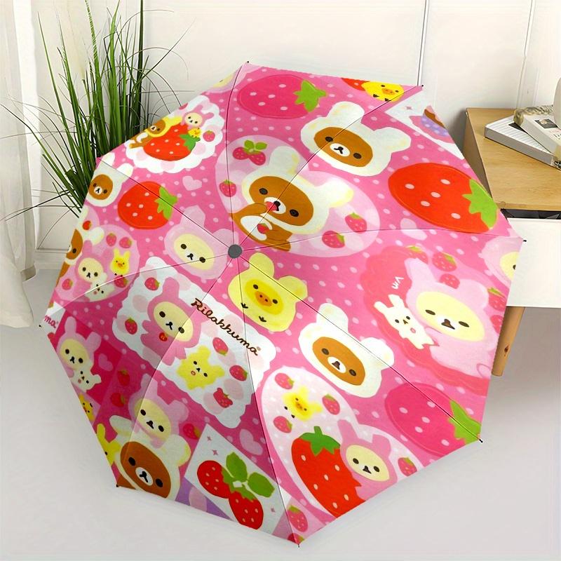 Rilakkuma,Strawberry Automatic Folding Umbrella Simple 8 Rib Design, Bright Cartoon Pattern, Durable Iron Frame, Suitable For Travel, Outdoo
Rilakkuma,Strawberry Automatic Folding Umbrella Simple 8 Rib Design, Bright Cartoon Pattern, Durable Iron Frame, Suitable For Travel, Outdoo