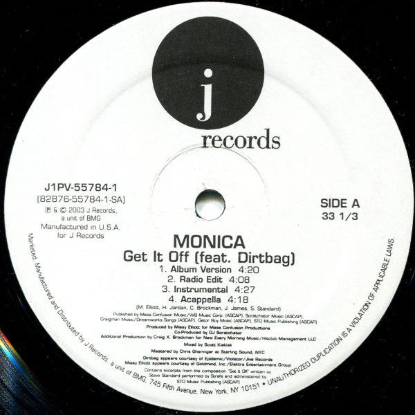 12inch Record MONICA - Get It Off / Knock Knock J1PV557841 J Records 2003 US Rap & Hip-Hop/R&B Used
12inch Record MONICA - Get It Off / Knock Knock J1PV557841 J Records 2003 US Rap & Hip-Hop/R&B Used