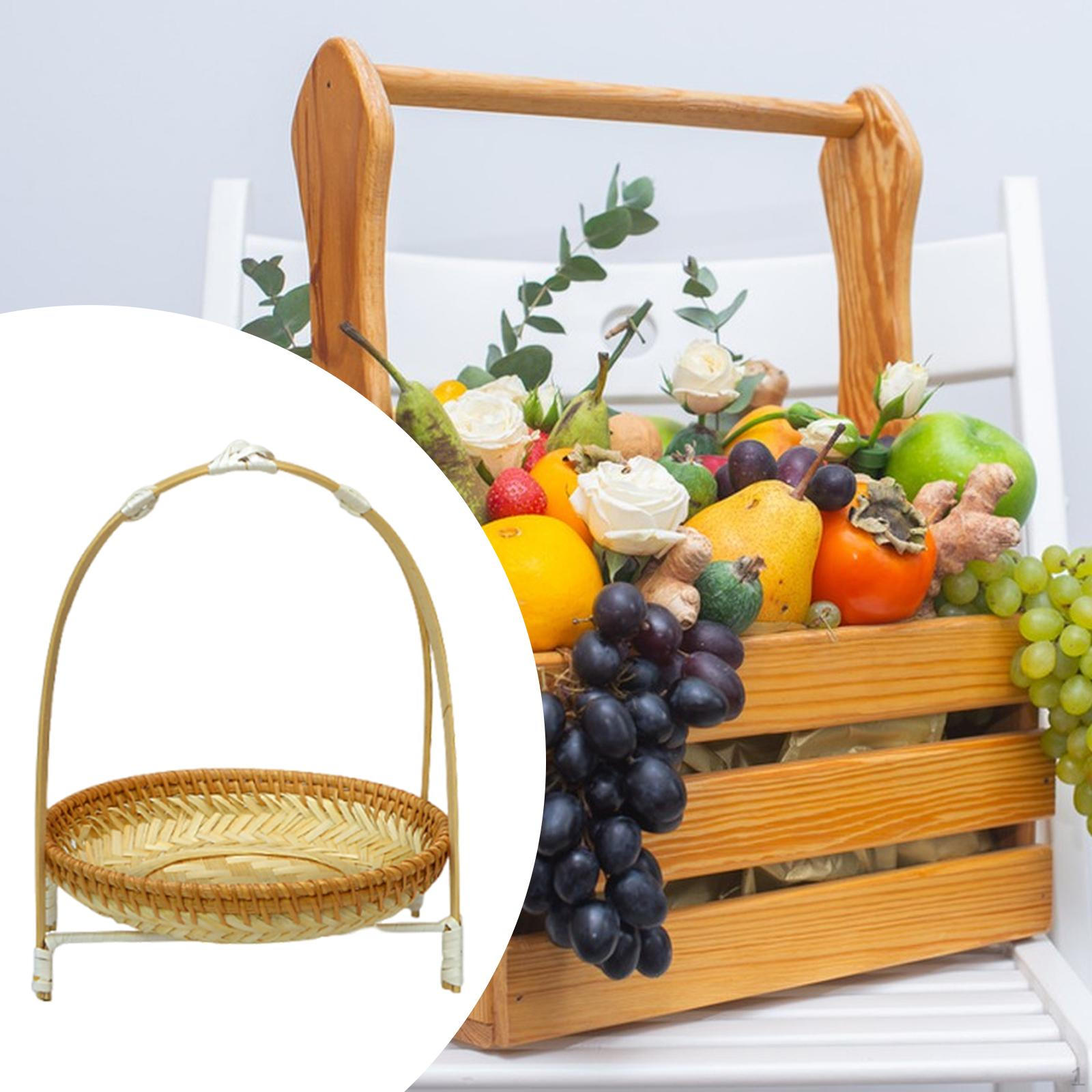 Bamboo Basket Tray Fruit Rack Serving Handmade Woven Storage for Festival Sinlge Layer
Bamboo Basket Tray Fruit Rack Serving Handmade Woven Storage for Festival Sinlge Layer