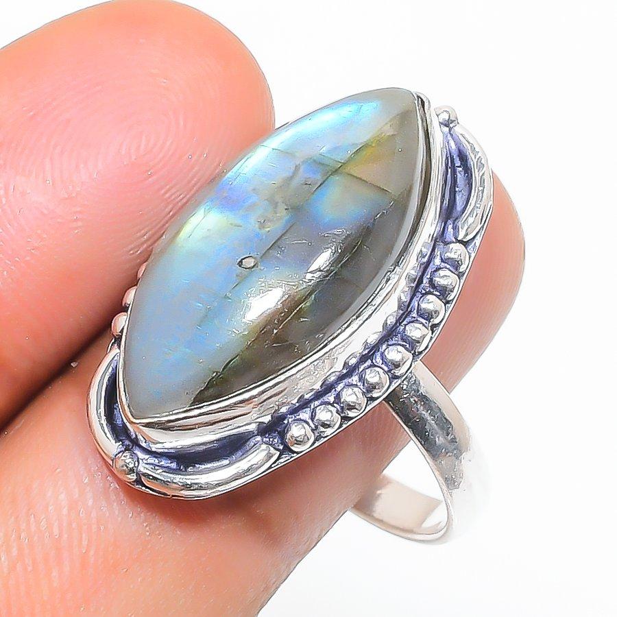 Кольцо из стерлингового серебра 925 пробы с натуральным лабрадоритом, размер 10 s0B13
Кольцо из стерлингового серебра 925 пробы с натуральным лабрадоритом, размер 10 s0B13