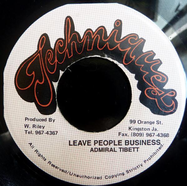 7inch Record ADMIRAL TIBET - Leave People Business NONE Techniques Jamaica Reggae, Ska & Dub Used
7inch Record ADMIRAL TIBET - Leave People Business NONE Techniques Jamaica Reggae, Ska & Dub Used