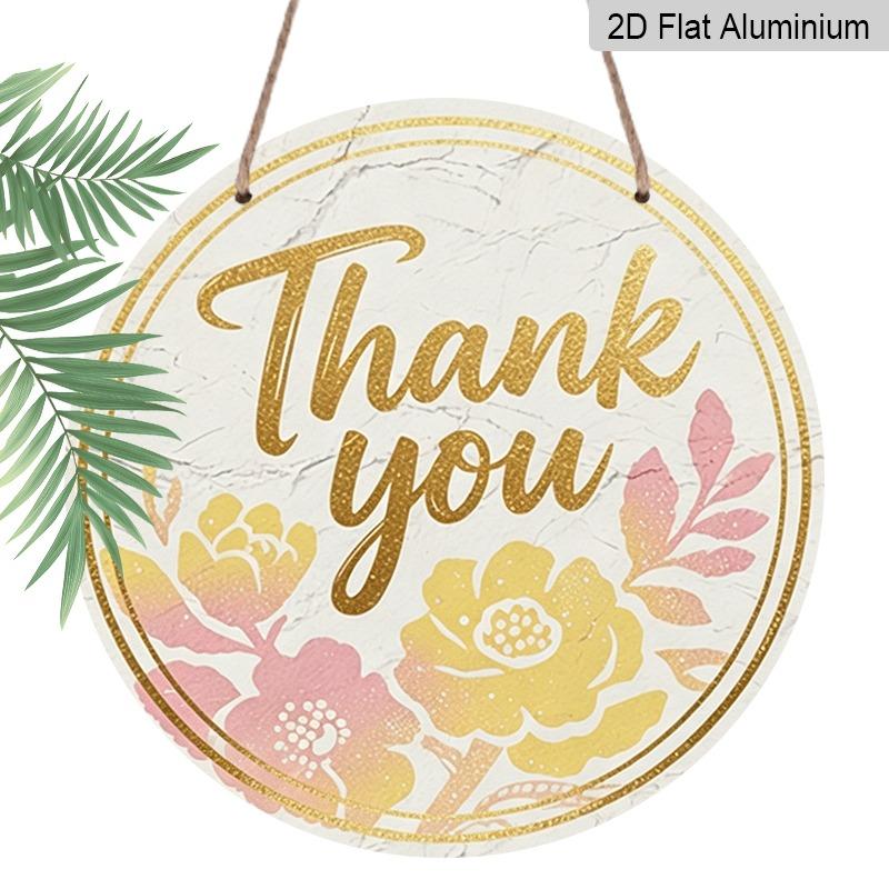 2D Flat Retro Aluminum Wall Sticker, Available in Multiple Sizes. A Pink and Gold Floral Thank-you Decoration with A Marble Background, Perfect for 7.87×7.87inch
2D Flat Retro Aluminum Wall Sticker, Available in Multiple Sizes. A Pink and Gold Floral Thank-you Decoration with A Marble Background, Perfect for 7.87×7.87inch