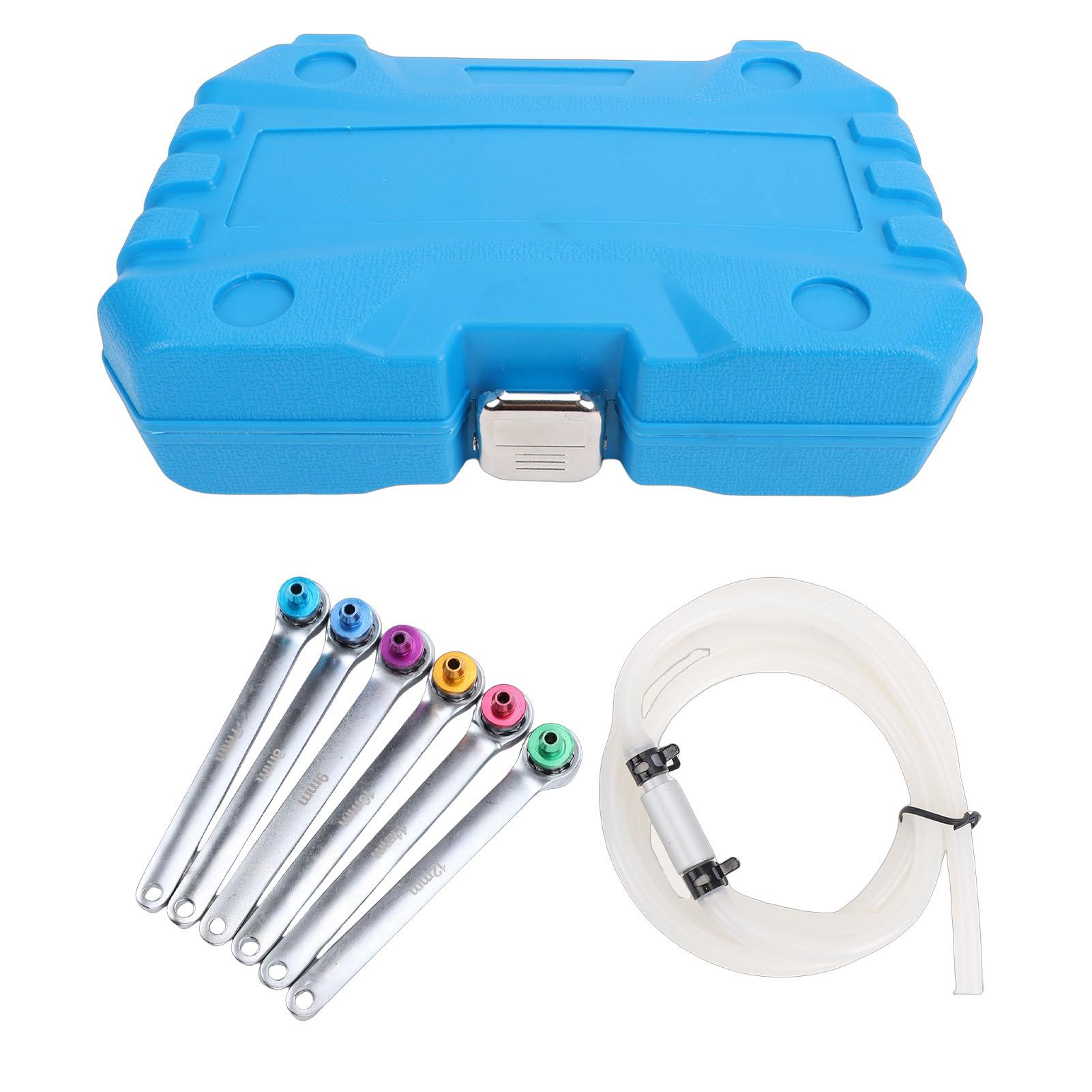7pcs Brake Bleeder Wrench Set 7 8 9 10 11 12mm Brake Bleeding Wrench Kit with Check Valve Hose for Vehicles
7pcs Brake Bleeder Wrench Set 7 8 9 10 11 12mm Brake Bleeding Wrench Kit with Check Valve Hose for Vehicles