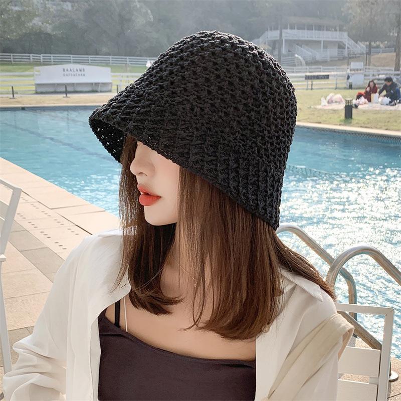 Ladies Hollowed Out Straw Woven Breathable Sun Hat Spring/Summer Fashion Fisherman Hat Outdoor Leisure Beach Sun Visor Hat чорний
Ladies Hollowed Out Straw Woven Breathable Sun Hat Spring/Summer Fashion Fisherman Hat Outdoor Leisure Beach Sun Visor Hat чорний
