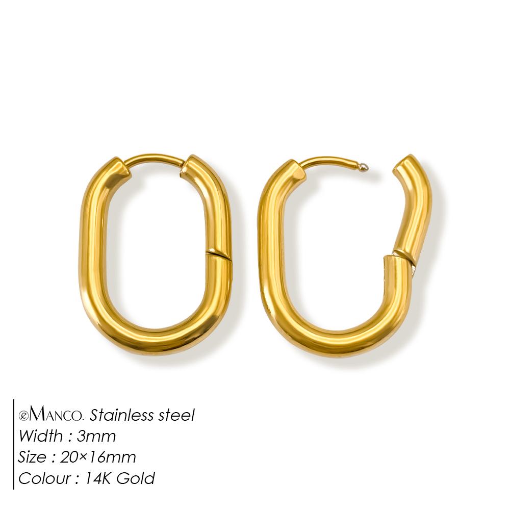 eManco Stainless Steel U-shaped Glossy Fashion Personality Earrings Allergy Prevention French Vintage Handmade Circles
eManco Stainless Steel U-shaped Glossy Fashion Personality Earrings Allergy Prevention French Vintage Handmade Circles