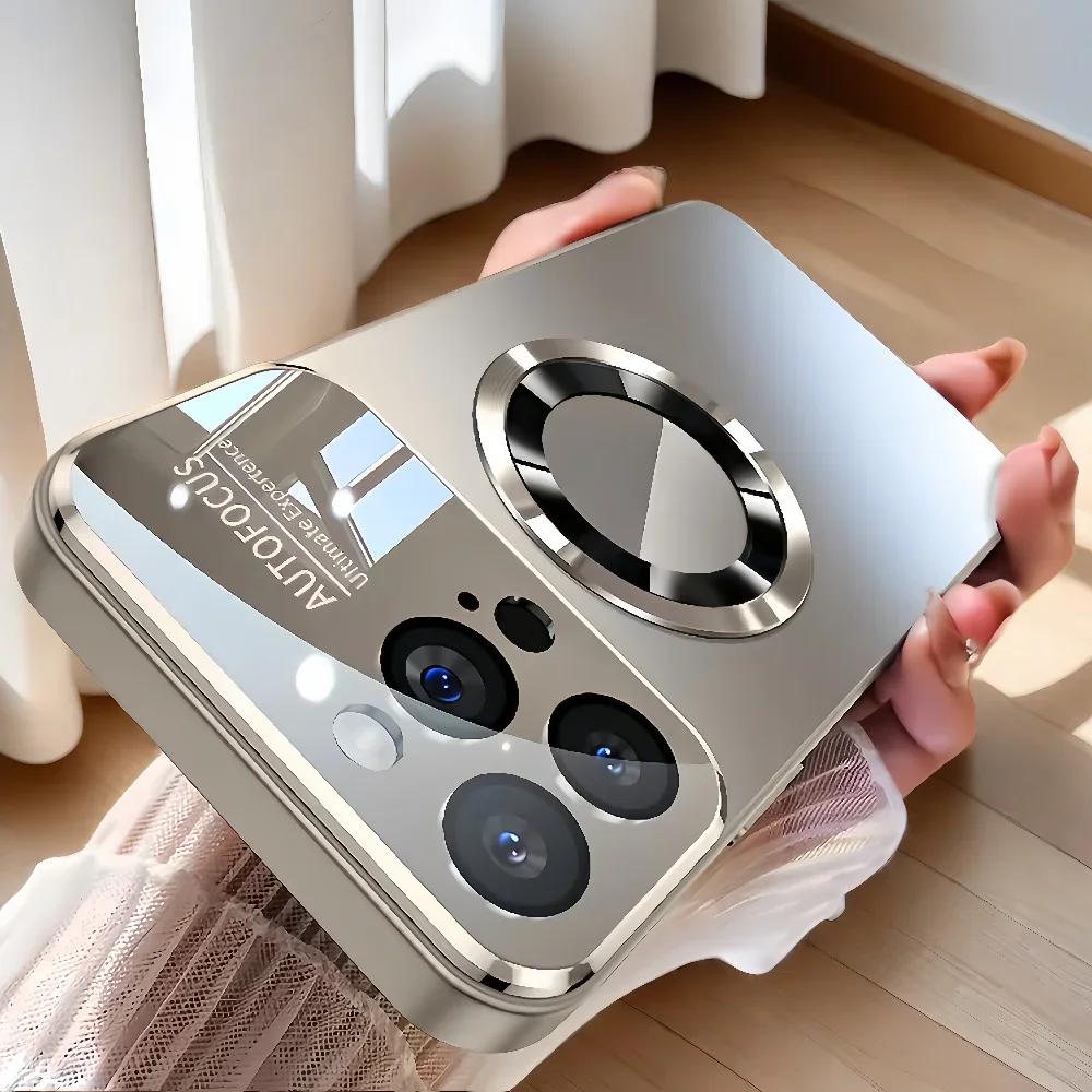 Новый чехол из титанового сплава для iPhone 15 Pro Max, чехол для телефона 14/13/12/11, высококачественный стеклянный магнитный роскошный матовый чехол с большим окном For iPhone 13 серый
Новый чехол из титанового сплава для iPhone 15 Pro Max, чехол для телефона 14/13/12/11, высококачественный стеклянный магнитный роскошный матовый чехол с большим окном For iPhone 13 серый