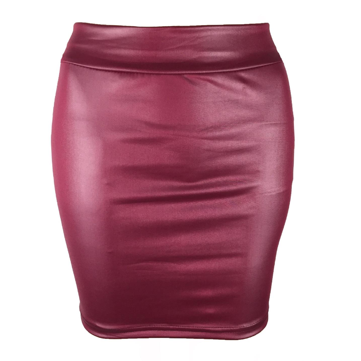 Женское сексуальное черное мини-платье из искусственной кожи-карандаша с высокой талией, короткая юбка XXL вино красного
Женское сексуальное черное мини-платье из искусственной кожи-карандаша с высокой талией, короткая юбка XXL вино красного