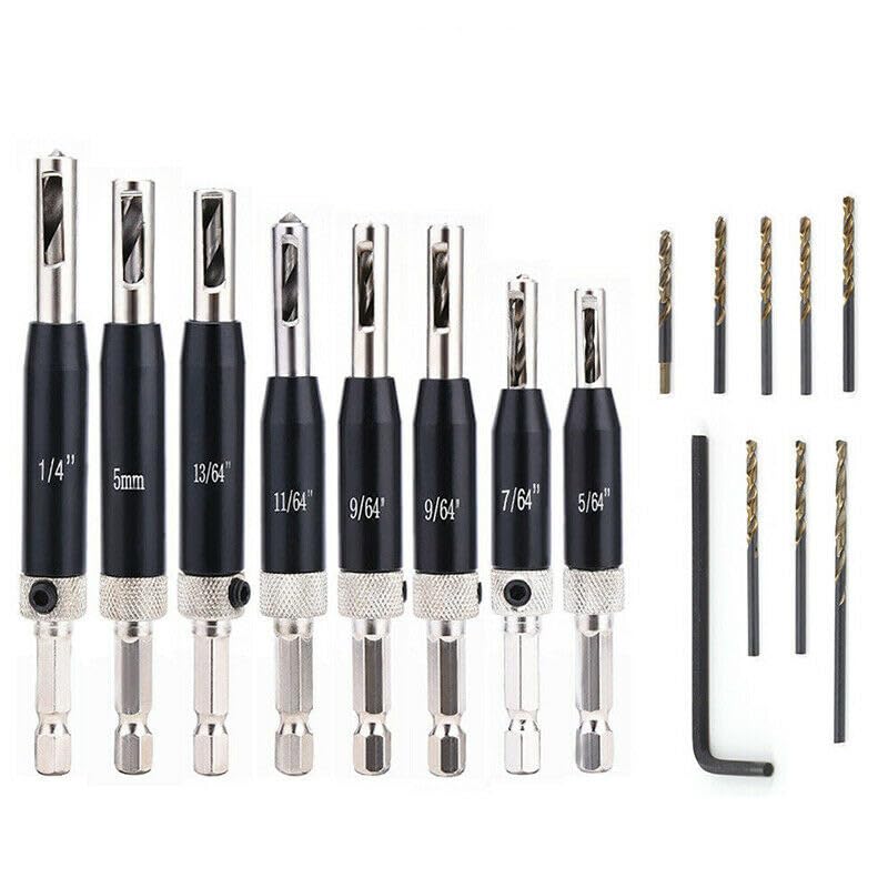 Sugarello Hinge Center Drill Hinge Pilot Hole Drill Hex Shank Drill for Drilling and Includes 8 Drill Guides and 16 Drill Professional Grade Drill,
Sugarello Hinge Center Drill Hinge Pilot Hole Drill Hex Shank Drill for Drilling and Includes 8 Drill Guides and 16 Drill Professional Grade Drill,