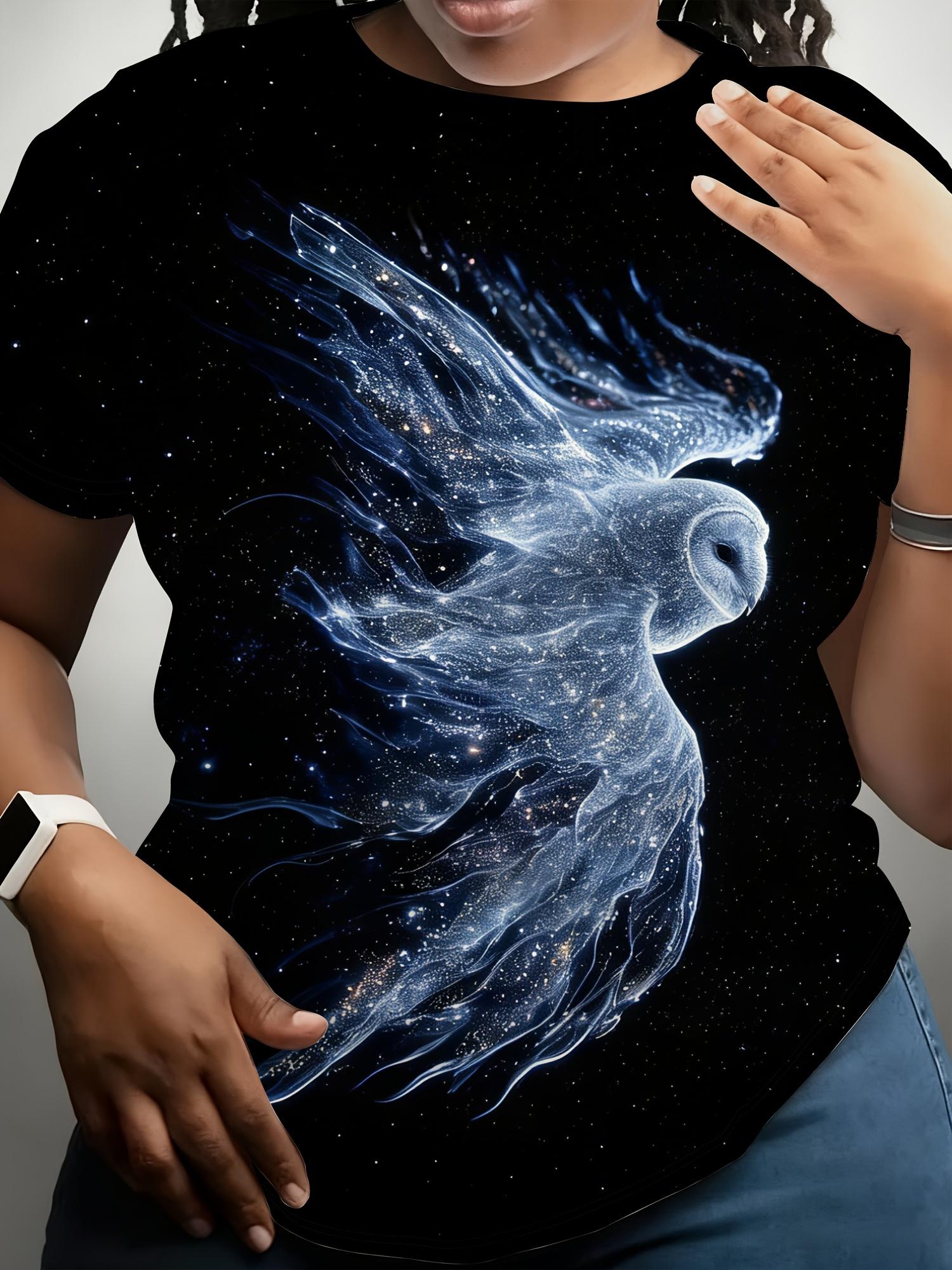 Starry Sky Bird Print Short Sleeve T-Shirt. Dreamy And Trendy Loose Round Neck Top. Women S Clothing. Women S Apparel. Women S Digital Print Short Sle 3XL дубильна кора
Starry Sky Bird Print Short Sleeve T-Shirt. Dreamy And Trendy Loose Round Neck Top. Women S Clothing. Women S Apparel. Women S Digital Print Short Sle 3XL дубильна кора