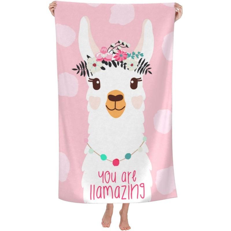 Pink Cute Llama You Are Llamazing Beach Towel, Soft Polyester for Spa Yoga Gym Beach W30*H60(CM)
Pink Cute Llama You Are Llamazing Beach Towel, Soft Polyester for Spa Yoga Gym Beach W30*H60(CM)