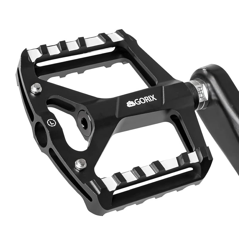 GORIX bicycle pedals flat pedal 3 bearings smooth rotation lightweight aluminum wide Thin stylish design anti-slip pin (GX-FY327) matte black
GORIX bicycle pedals flat pedal 3 bearings smooth rotation lightweight aluminum wide Thin stylish design anti-slip pin (GX-FY327) matte black