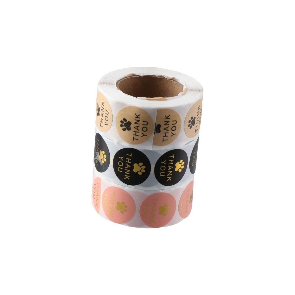 Party Round Shape Kraft Self Adhesive Label Stickers Paw Print Stickers Roll
Party Round Shape Kraft Self Adhesive Label Stickers Paw Print Stickers Roll