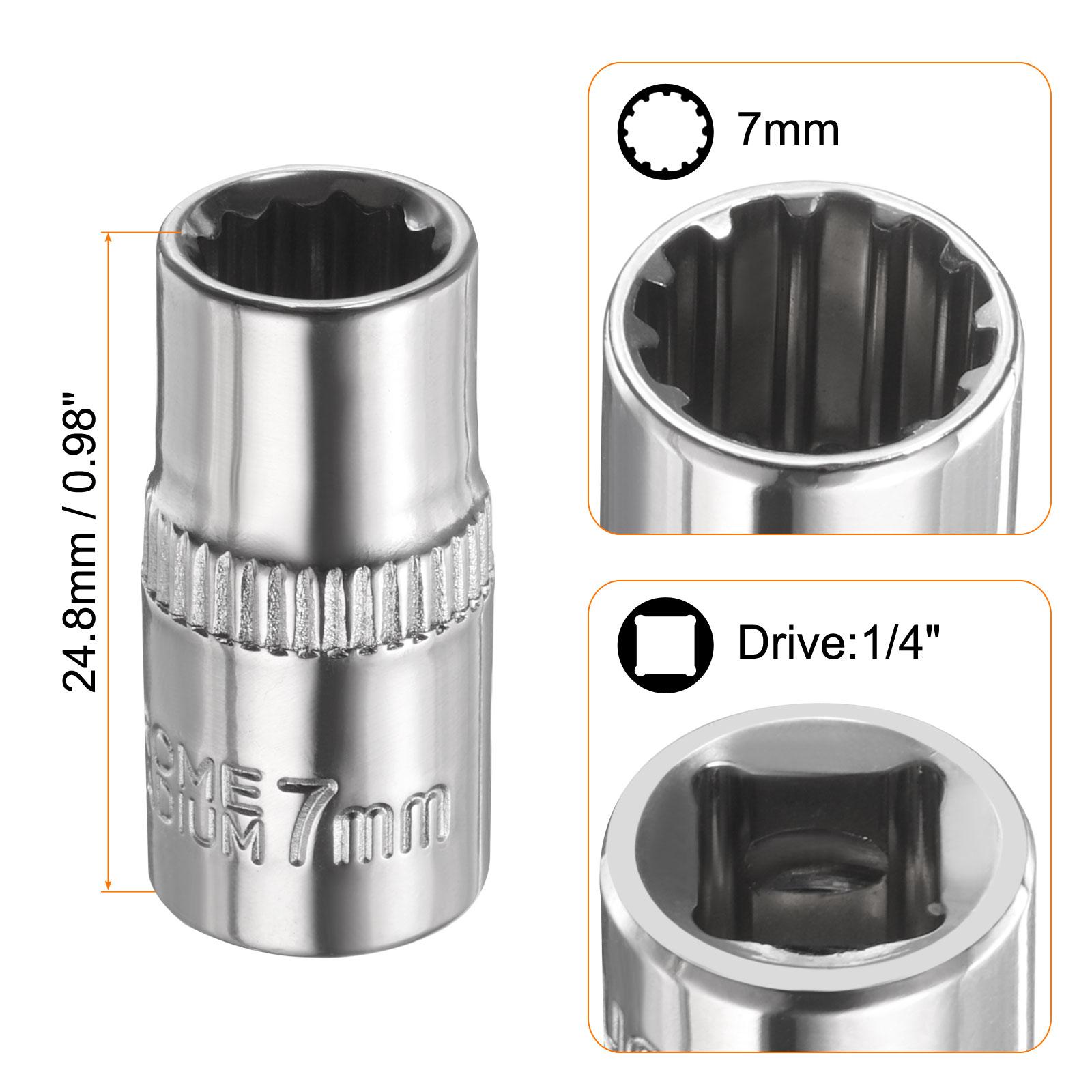 1/2pcs 12 Points Socket 1/4 Drive 4mm-14mm Metric Shallow Impact Socket Cr-V Steel Flip Sleeve Nut Driver Home Auto Repair 1pcs
1/2pcs 12 Points Socket 1/4 Drive 4mm-14mm Metric Shallow Impact Socket Cr-V Steel Flip Sleeve Nut Driver Home Auto Repair 1pcs