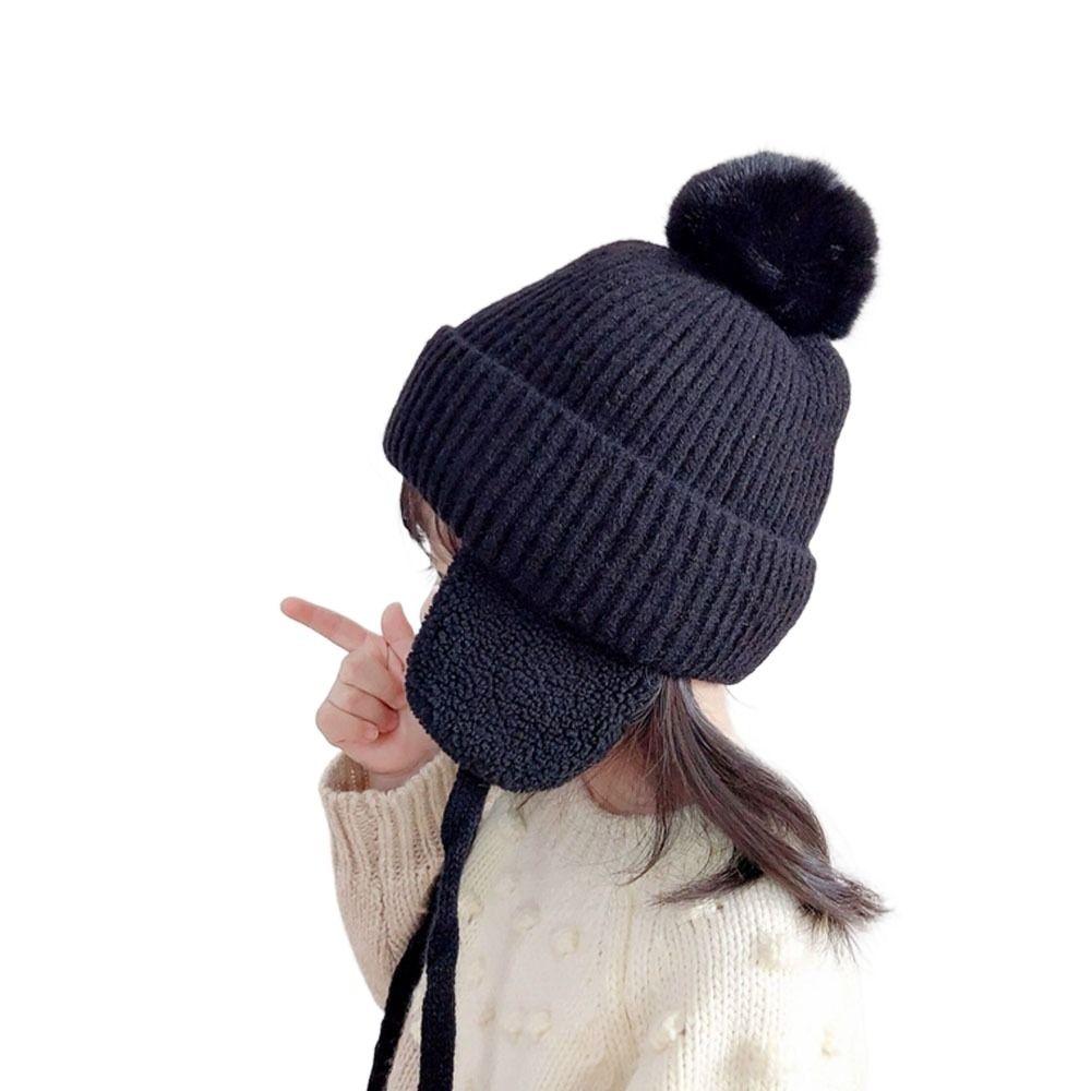 Fashion Design Solid Color Plush Ball Ear Flaps Hat Baby Knitted Hat Children Bomber Hat Korean Cap
Fashion Design Solid Color Plush Ball Ear Flaps Hat Baby Knitted Hat Children Bomber Hat Korean Cap
