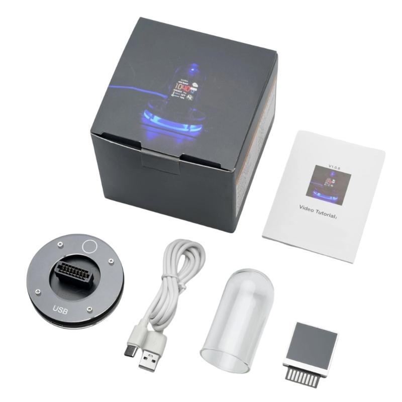 Intelligent Flip Style Clock Featuring Bitcoins Weather Monitor And Glow Tube For Desktop Campers Accessory 1
Intelligent Flip Style Clock Featuring Bitcoins Weather Monitor And Glow Tube For Desktop Campers Accessory 1