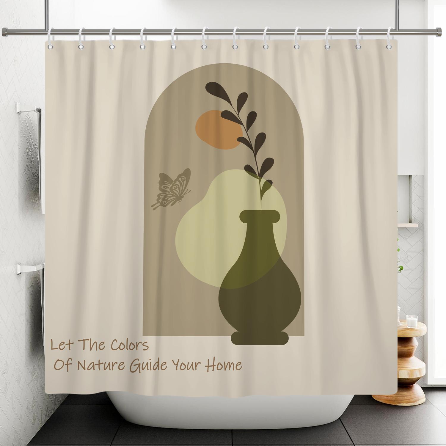 Korean Style Bathroom Shower Curtain Simple Bathtub Shower Curtain Polyester Waterproof Bathroom Partition Curtain With Hooks W60H190(CM)-1 Pcs
Korean Style Bathroom Shower Curtain Simple Bathtub Shower Curtain Polyester Waterproof Bathroom Partition Curtain With Hooks W60H190(CM)-1 Pcs