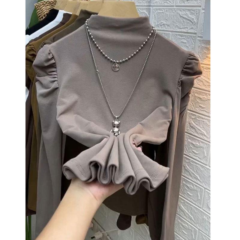 Women s Winter Velvet Ruched Puff Sleeve Top: Brushed High Neck Base Layer T-Shirt L (100-110 kg)
Women s Winter Velvet Ruched Puff Sleeve Top: Brushed High Neck Base Layer T-Shirt L (100-110 kg)
