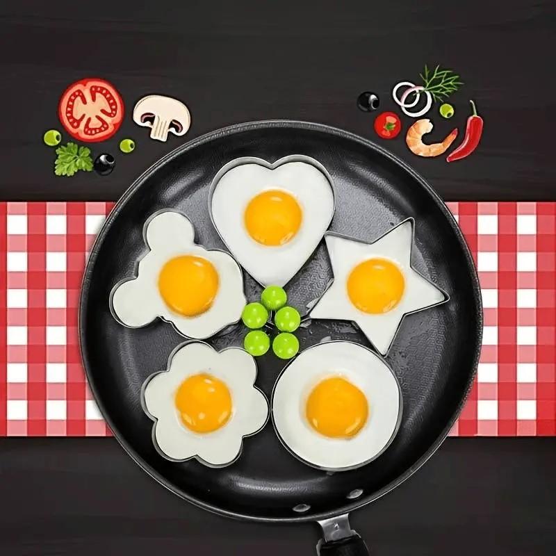 5pc Stainless Steel Omelet Shaper Fried Egg Mold Fried Egg Cooking Tools Kitchen Accessories Gadgets 5pc
5pc Stainless Steel Omelet Shaper Fried Egg Mold Fried Egg Cooking Tools Kitchen Accessories Gadgets 5pc