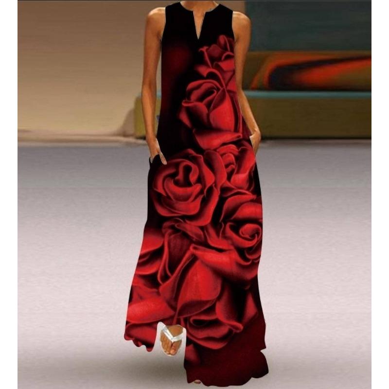 Летнее женское платье Платье без рукавов с V-образным вырезом и принтом XL
Летнее женское платье Платье без рукавов с V-образным вырезом и принтом XL