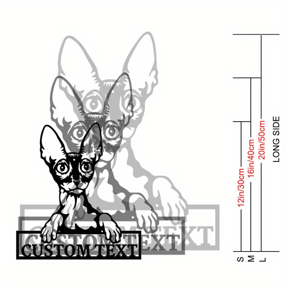 Unique Tailored Cornish Rex Cat Metal Wall Art Personalized Name Embossed Gift for Cat Lovers Home Decor 30cm
Unique Tailored Cornish Rex Cat Metal Wall Art Personalized Name Embossed Gift for Cat Lovers Home Decor 30cm