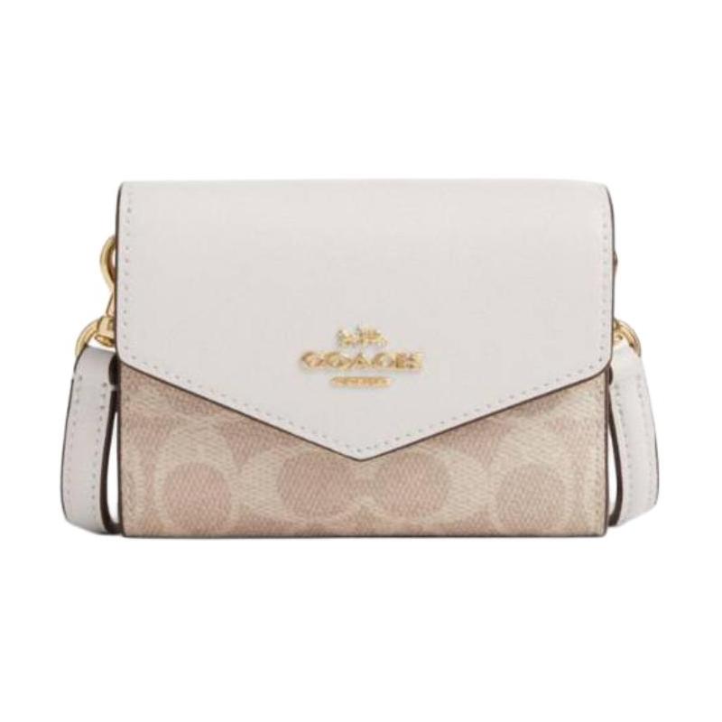 COACH Envelope 12 Logo patchwork design Signature coated canvas Wallet crossbody shoulder bag Mini Women s white with khaki білий
COACH Envelope 12 Logo patchwork design Signature coated canvas Wallet crossbody shoulder bag Mini Women s white with khaki білий