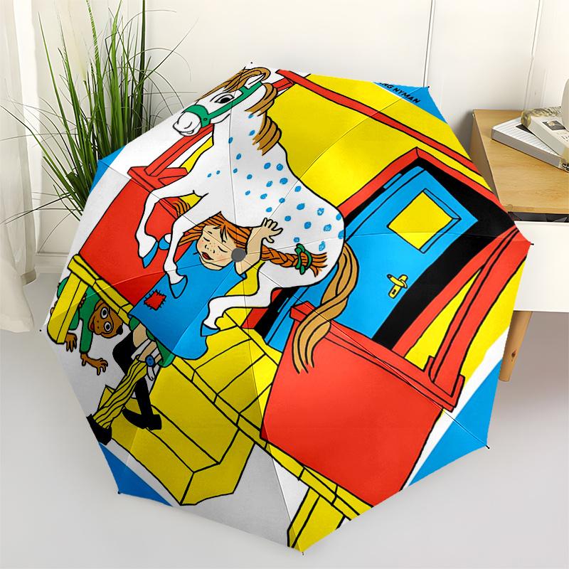 Pippi Longstocking Themed Travel Umbrella-8 Ribs Automatic Opening and Closing, Portable Folding Design, Compact and Stylish Umbrella Suitab
Pippi Longstocking Themed Travel Umbrella-8 Ribs Automatic Opening and Closing, Portable Folding Design, Compact and Stylish Umbrella Suitab