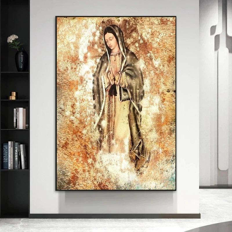 Catholic Art Lady of Guadalupe Wall Art Canvas Painting Retro Religious Decor Picture The Virgin of Guadalupe Poster Home Decor 21cm×30cm NoFrame
Catholic Art Lady of Guadalupe Wall Art Canvas Painting Retro Religious Decor Picture The Virgin of Guadalupe Poster Home Decor 21cm×30cm NoFrame