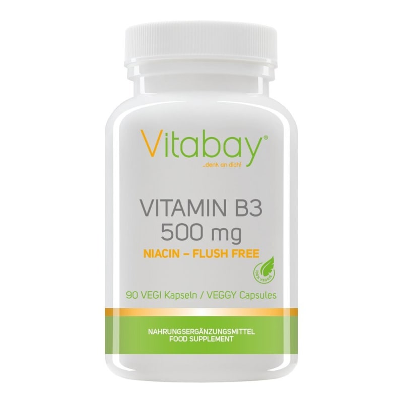Vitabay Vitamin B3 Niacin 500 mg 90 Capsules
Vitabay Vitamin B3 Niacin 500 mg 90 Capsules