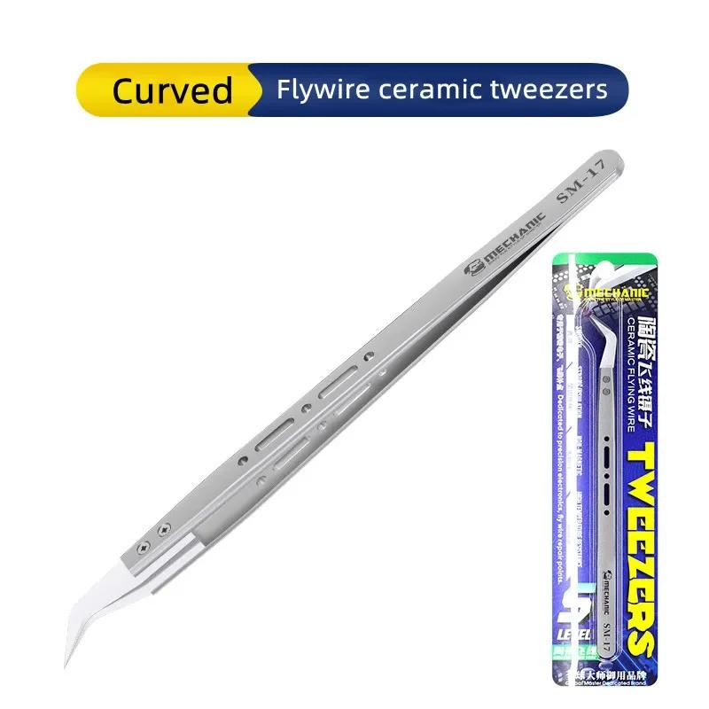 MECHANIC SM-11 SM-17 Insulation Ceramic Tweezers for Mobile Phone No Deformation Jump Wire Circuit Board Repair Clamping Tweezer SM-17
MECHANIC SM-11 SM-17 Insulation Ceramic Tweezers for Mobile Phone No Deformation Jump Wire Circuit Board Repair Clamping Tweezer SM-17
