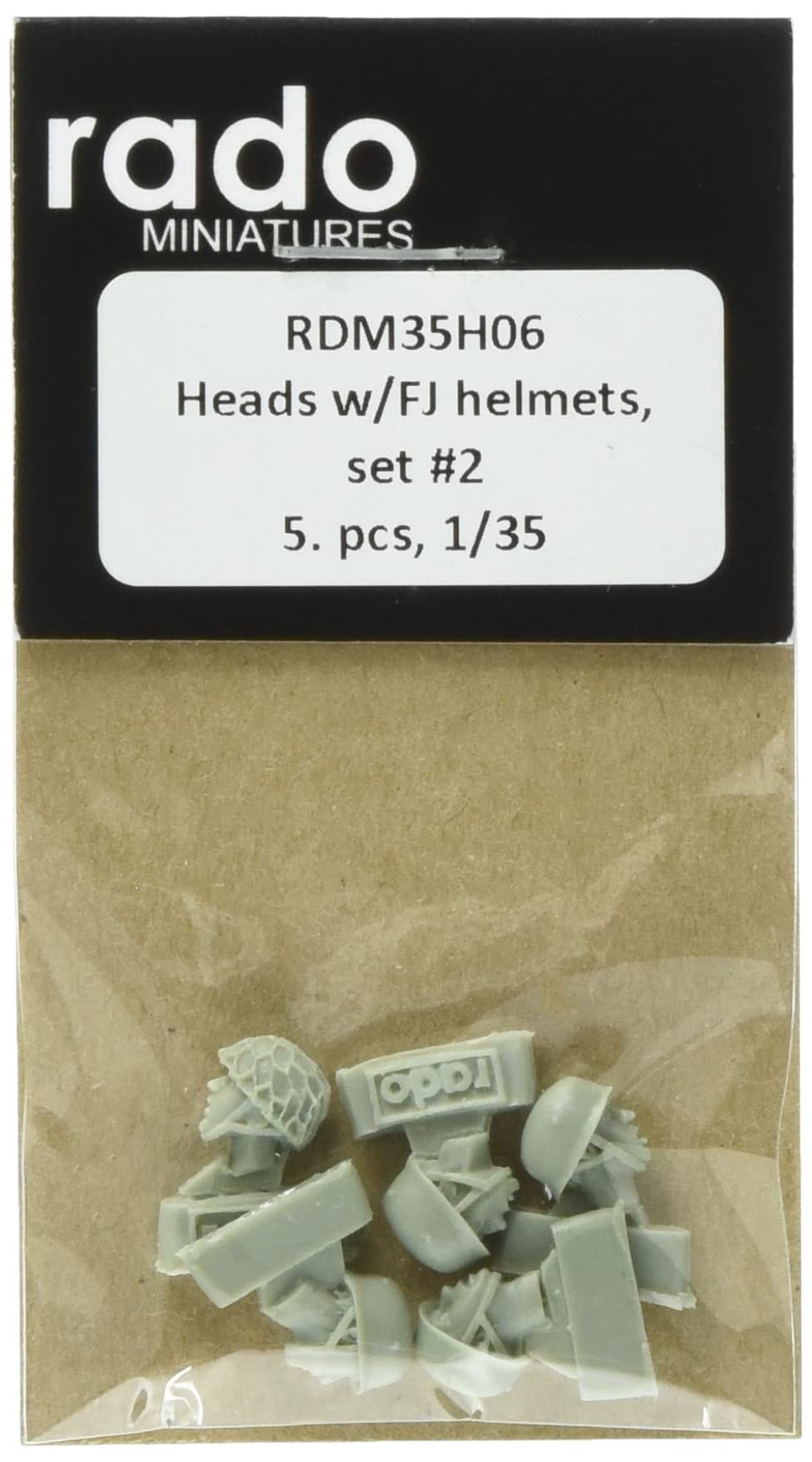 Rad Miniature World War II German Fallschirmjager Helmet 2 Resin Kit RDM35H06 1/35 (FJ) w/Headset (5 pieces)
Rad Miniature World War II German Fallschirmjager Helmet 2 Resin Kit RDM35H06 1/35 (FJ) w/Headset (5 pieces)