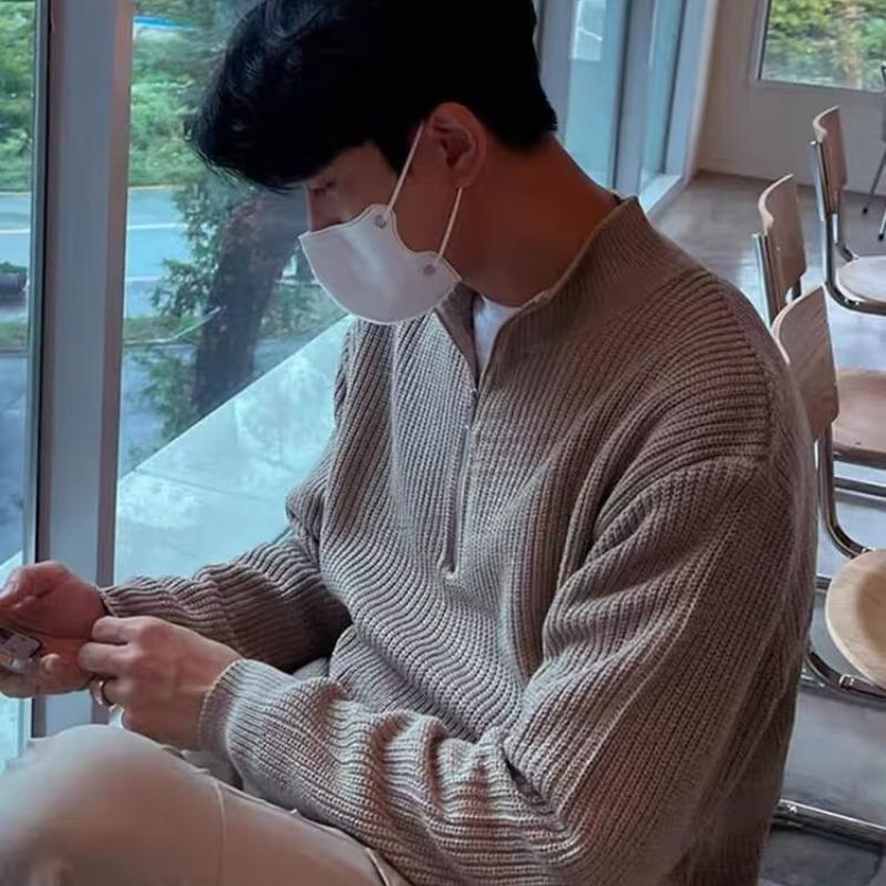 Men s Korean Style Autumn Knitwear: Trendy Half-Zip High Neck Pullover XL
Men s Korean Style Autumn Knitwear: Trendy Half-Zip High Neck Pullover XL