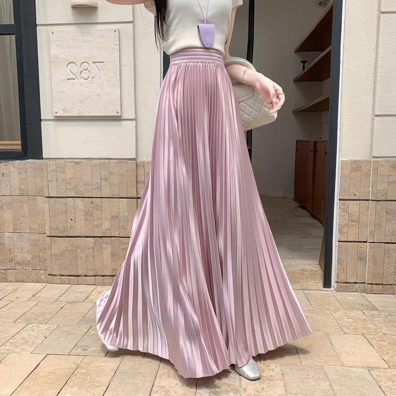 Spring and Summer Maxi Pleated Skirt for Women Casual All-match Solid A-Line High Waist Long Maxi Skirt Female One Size рожевий
Spring and Summer Maxi Pleated Skirt for Women Casual All-match Solid A-Line High Waist Long Maxi Skirt Female One Size рожевий