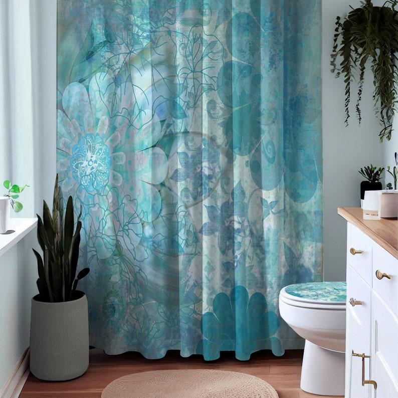 Chic Boho Blue Floral Shower Curtain – Lovely Modern Art Design, Waterproof Washable Premium Polyester For Bathroom Decor W60H190(CM)-1 Pcs
Chic Boho Blue Floral Shower Curtain – Lovely Modern Art Design, Waterproof Washable Premium Polyester For Bathroom Decor W60H190(CM)-1 Pcs