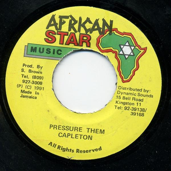 7inch Record CAPLETON - Pressure Them NONE African Star Mu 1991 Jamaica Reggae, Ska & Dub Used
7inch Record CAPLETON - Pressure Them NONE African Star Mu 1991 Jamaica Reggae, Ska & Dub Used